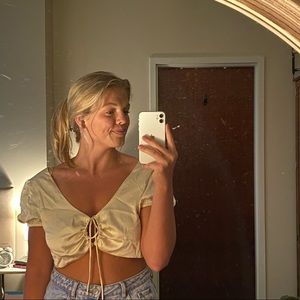 Nashville Boutique Satin Crop Top